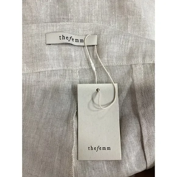 The Femm 'Gigi' White Linen Short Size M - NWT
